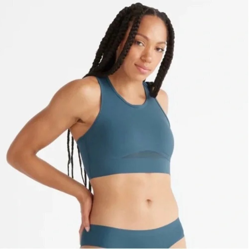 Knix Momenta Racerback Sports Bra in Tidepool NWT